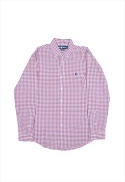 RALPH LAUREN Shirt Pink Check Long Sleeve Mens S