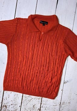 vintage 80s 90s knitted shirt top