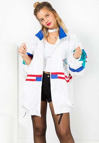 VINTAGE 80'S USA ADIDAS SHELL SPORT JACKET / S1567