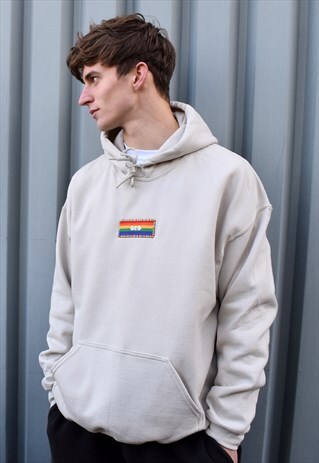 G&G UNISEX SAND RAINBOW PATCH HOOD