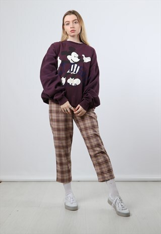 DISNEY PURPLE XL PRINTED SWEATSHIRT
