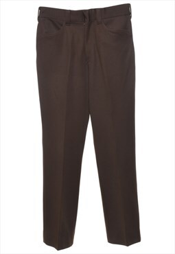 Vintage 1970s Dark Brown Trousers - W30