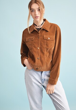 90'S RETRO CORDUROY SHIMMER TEEN JACKET TOP