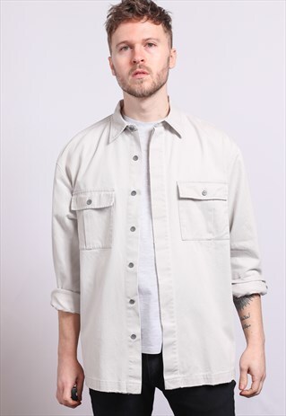 VINTAGE CALVIN KLEIN SHIRT BEIGE 90S