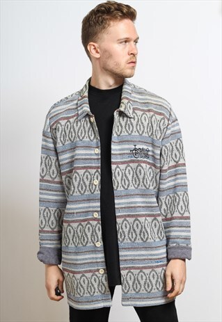 VINTAGE AZTEC PATTERNED SHIRT