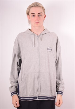 CHAPS RALPH LAUREN MENS VINTAGE HOODIE JACKET LARGE GREY 90S