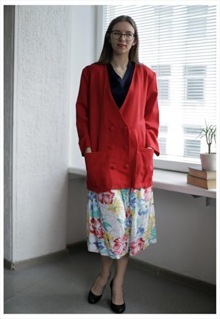 VINTAGE RED DOUBLE BREASTED JACKET