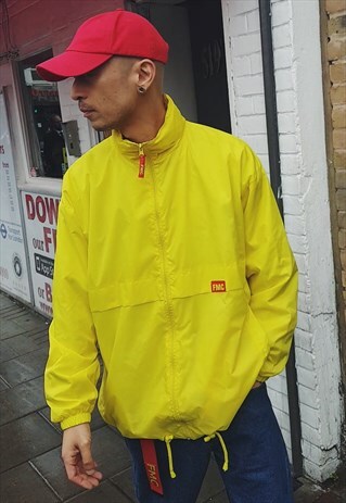 Y2K WATERPROOF WINDBREAKER YELLOW