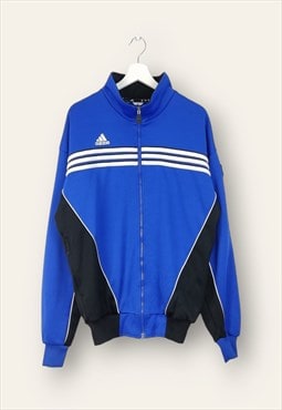 Vintage Adidas Track Jacket Football in Blue S
