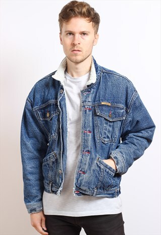 VINTAGE FLEECE LINED DENIM JACKET