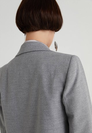 TEXTURED COAT GREY
