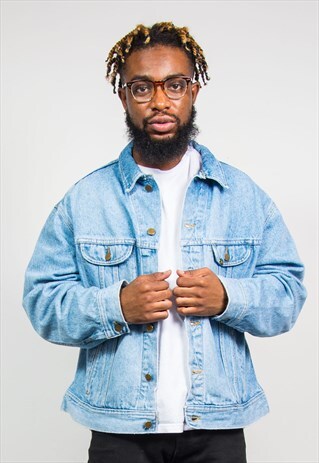 VINTAGE 90'S LEE BLUE DENIM TRUCKER JACKET