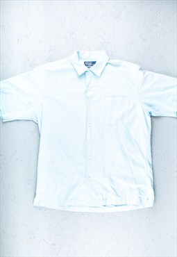 90s Polo by Ralph Lauren Blue Short Sleeve Shirt - B2971