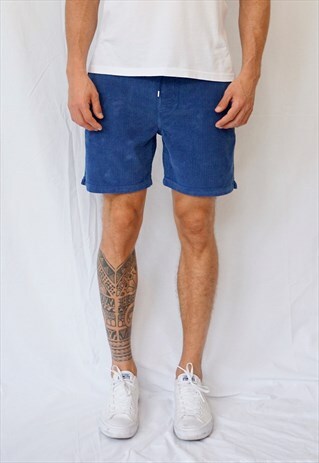 CORD SHORTS IN BLUE