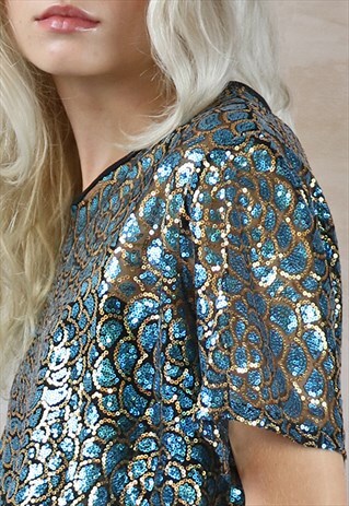TOP IN MERMAID SEQUINS