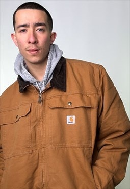 Beige Tan Vintage Carhartt Fleece Lined Arctic Jacket