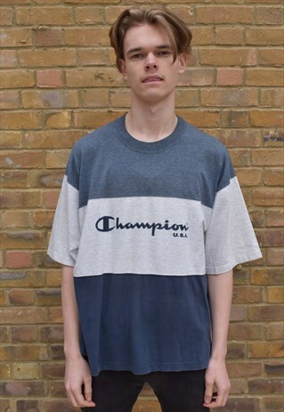 VINTAGE 90S CHAMPION STRIPE T-SHIRT