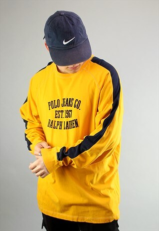 VINTAGE POLO JEANS YELLOW LONG SLEEVE