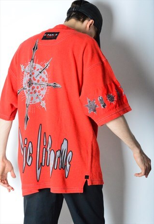 VINTAGE 90S RED GRAPHIC T-SHIRT