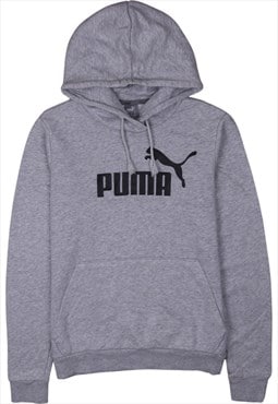 Vintage 90's Puma Hoodie Spellout Pullover Grey Small