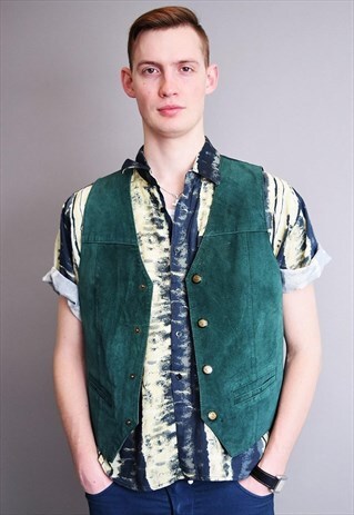 COOL 90'S GOES 70'S WOODSTOCK GENUINE SUEDE GILET TOP VEST