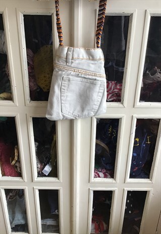 VINTAGE LEVI PALE DENIM POUCH RETRO REWORK BAG