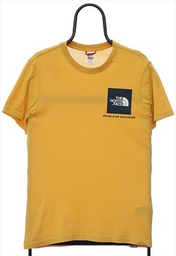Vintage The North Face Logo Yellow TShirt Mens