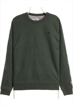 Vintage 90's Champion Sweatshirt Plain Crewneck Green Large