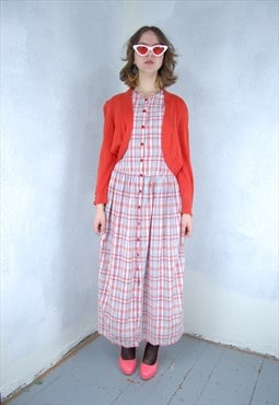 Vintage y2k short tailored cardigan jacket in bright orange