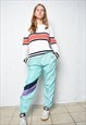 VINTAGE 80S RETRO SPORTS SHELL TRACKSUIT TROUSERS JOGGERS