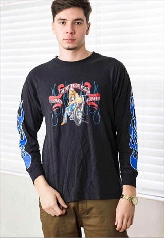 VINTAGE DAYTONA BEACH BIKERS T-SHIRT LOGO 90S M 8.9