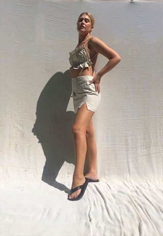 RUFFLED SET SKIRT
