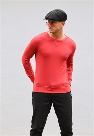 RALPH LAUREN USA 90S CRIMSON RED LIGHTWEIGHT SWEATSHIRT