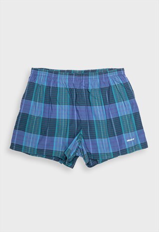 BLUE TARTAN ADIDAS SPORTS/SWIM SHORTS