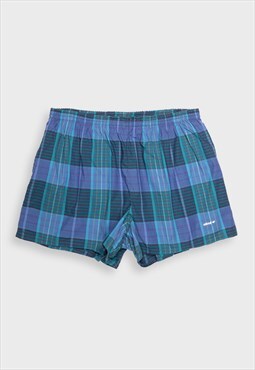 Blue tartan adidas sports/swim shorts