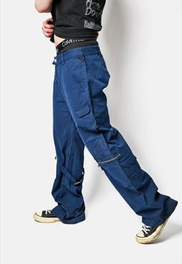Y2K Armani Jeans blue pants for men vintage deadstock 2000s