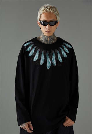 PAINT SPLATTER SWEATSHIRT GRAFFITI JUMPER GRUNGE THIN TOP