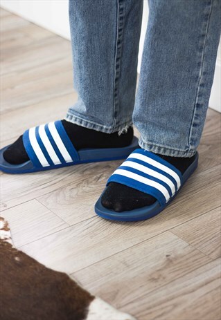 NEW VINTAGE ADIDAS SLIDES SANDALS LOGO 90S X 13.9