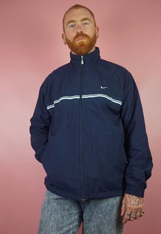 VINTAGE 1990S BLUE WINDBREAKER