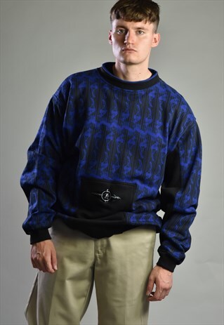 VINTAGE 90S OCEAN PACIFIC SURFWEAR ALLOVER PRINT SWEATSHIRT