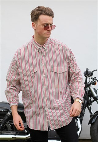 TOMMY HILFIGER USA PENCIL VARSITY STRIPED SHIRT