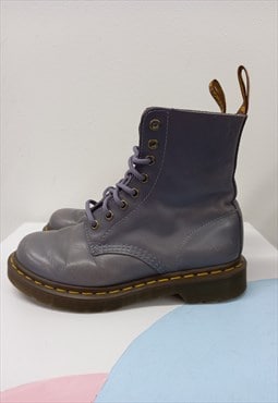 00s Dr Martens Leather Pascal Boots Purple