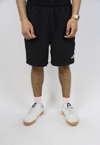 VINTAGE PUMA BLACK 90'S SPORT SHORTS