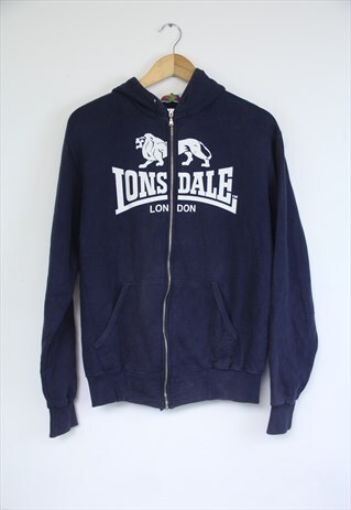 VINTAGE LONSDALE NAVY HOODIE