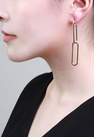 DUO PIN GOLD EARRINGS