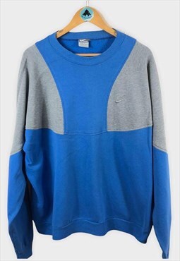 Vintage Nike Sweatshirt Blue Patterned