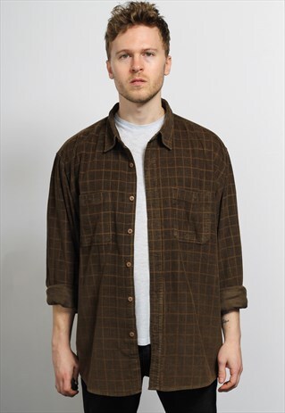 VINTAGE CORDUROY SHIRT BROWN