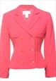 Vintage Petites Double Breasted Hot Pink Blazer - S