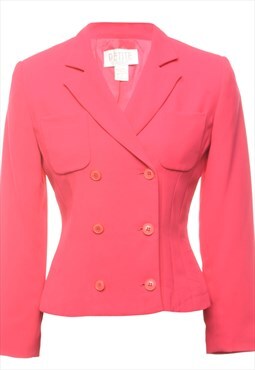 Vintage Petites Double Breasted Hot Pink Blazer - S
