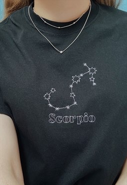 embroidered zodiac constellation t-shirt